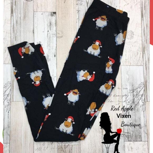 Christmas Sheep Full Length Leggings - Picture 1 of 1